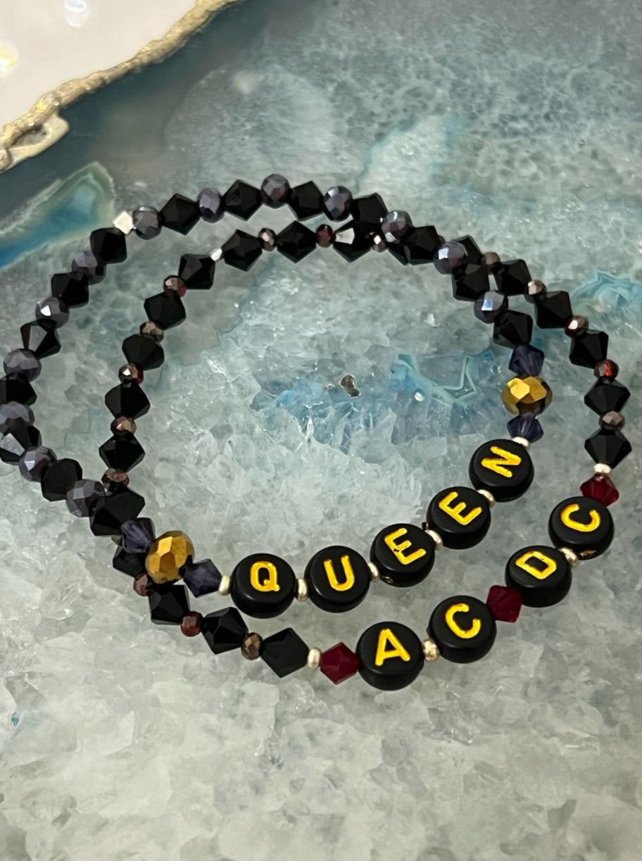 Rock band crystal bracelet