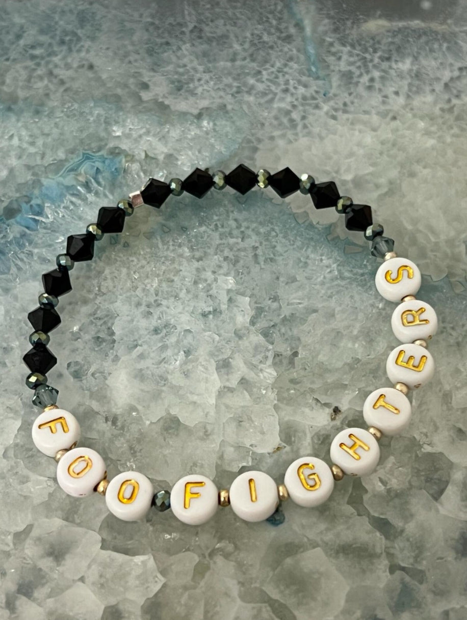 Rock band crystal bracelet