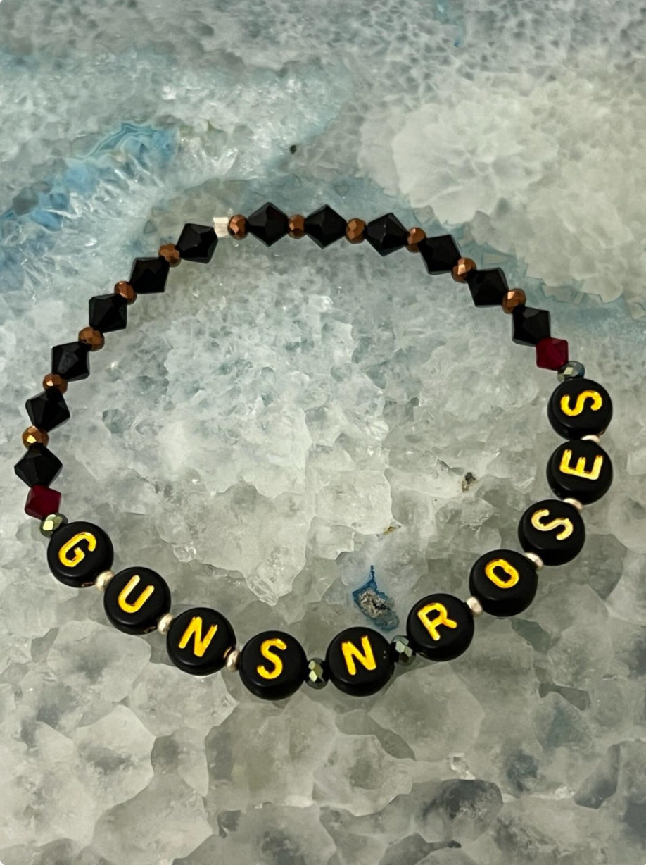 Rock band crystal bracelet