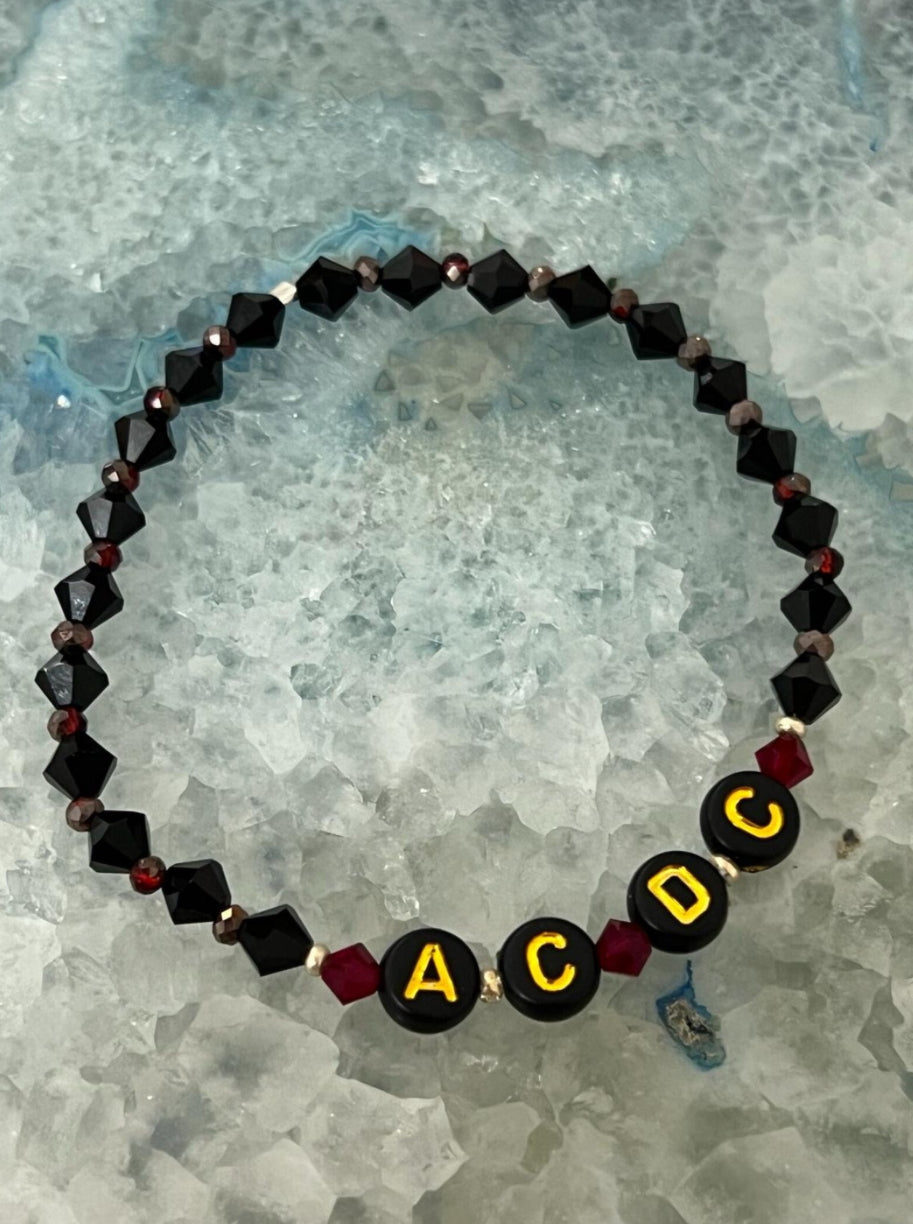 Rock band crystal bracelet