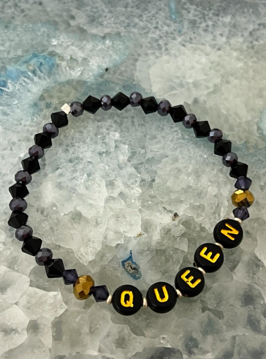 Rock band crystal bracelet