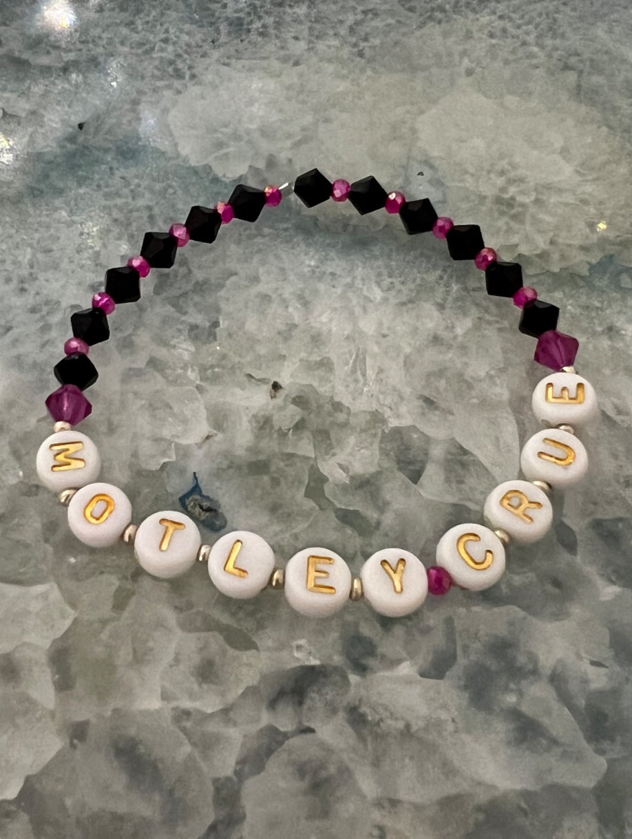 Rock band crystal bracelet