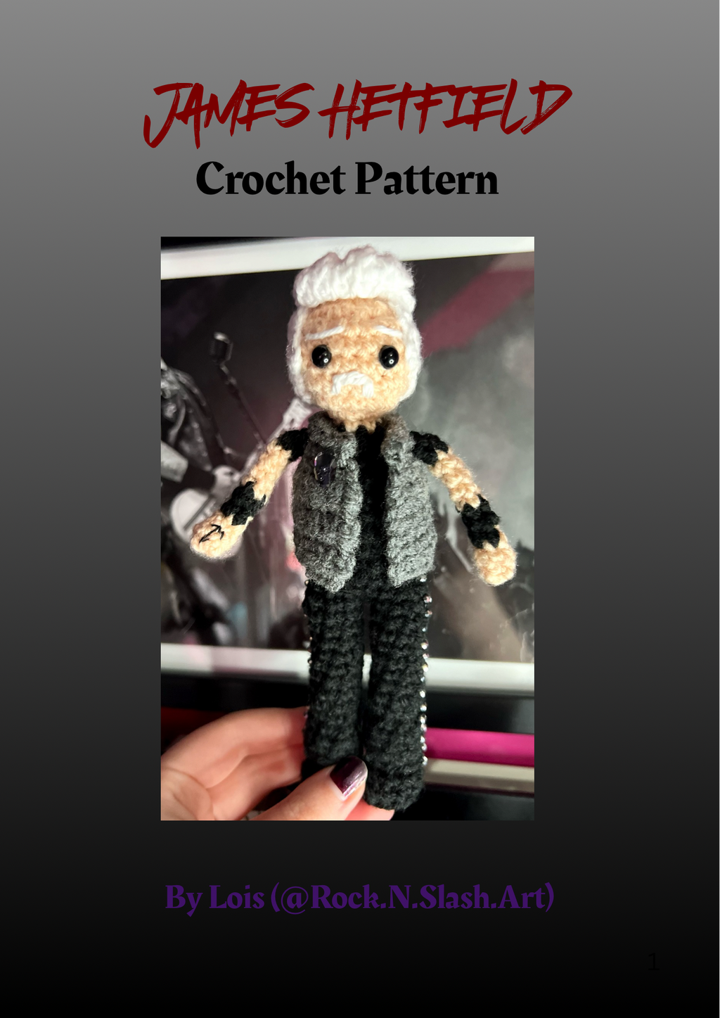 James Hetfield, Metallica crochet pattern PDF