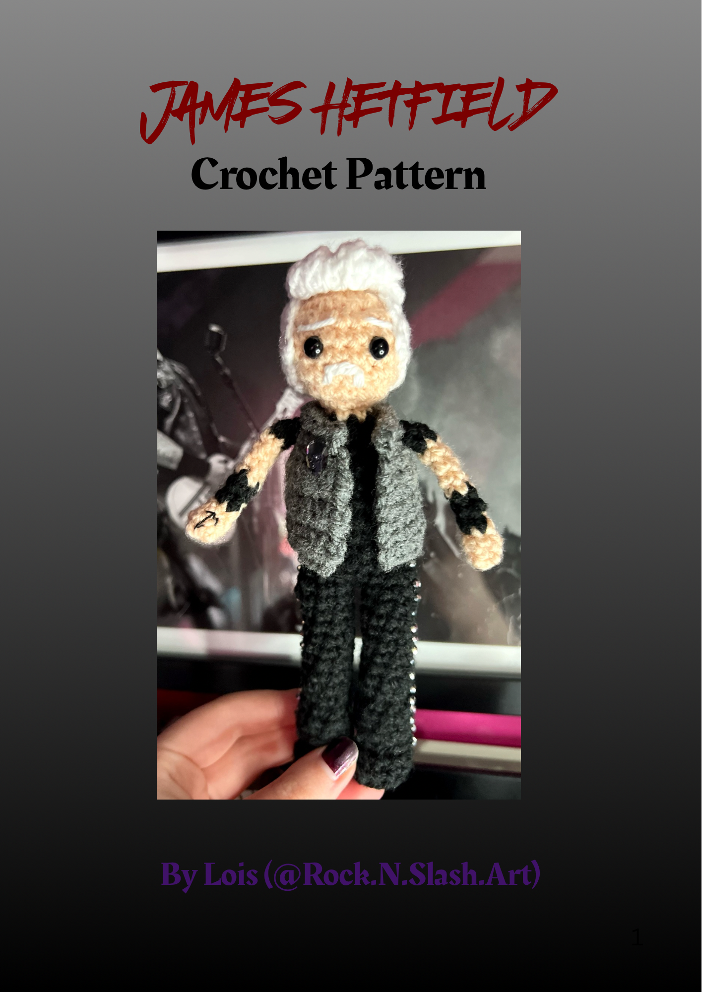James Hetfield, Metallica crochet pattern PDF