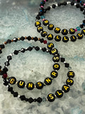 Rock band crystal bracelet