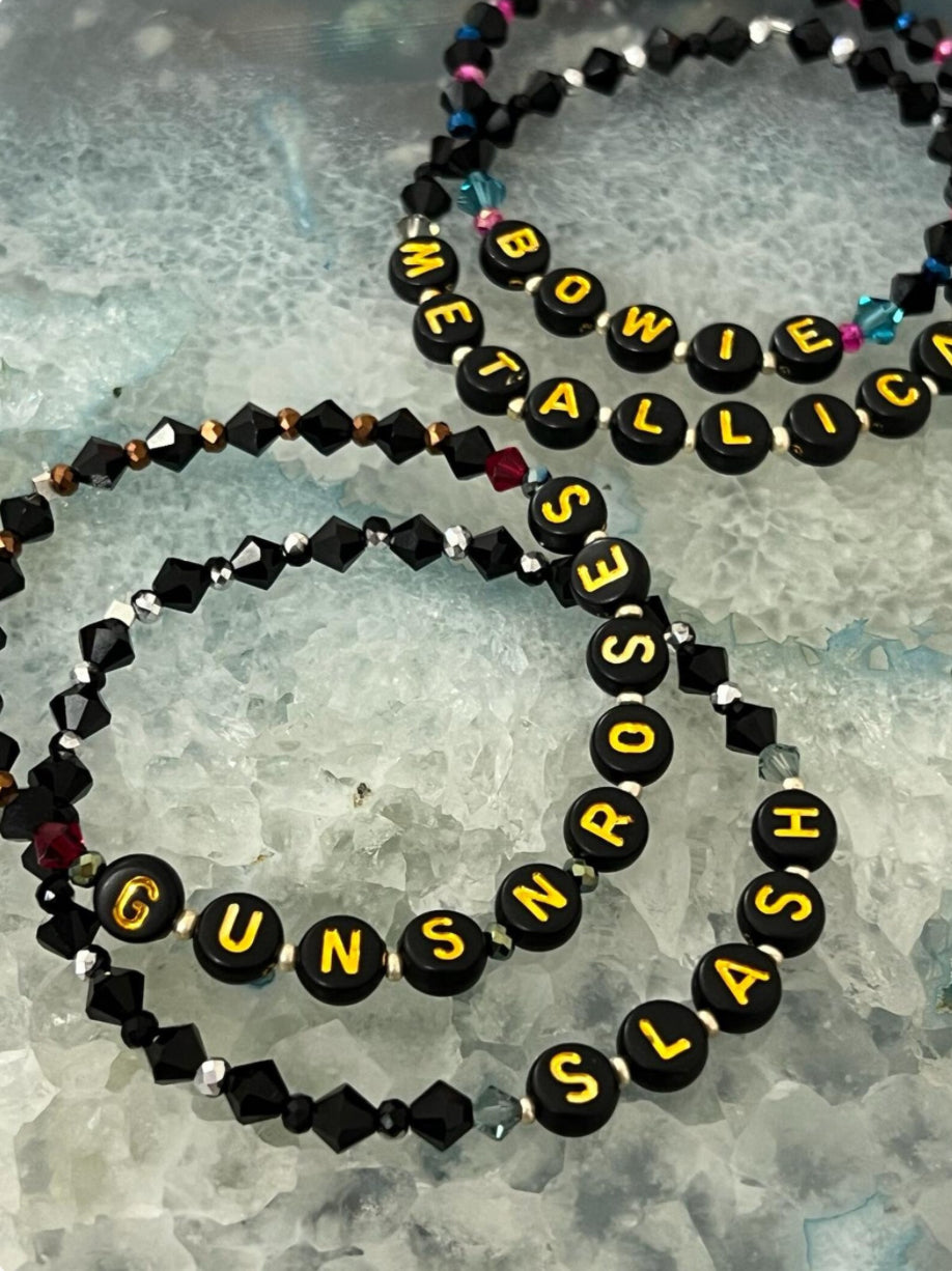Rock band crystal bracelet