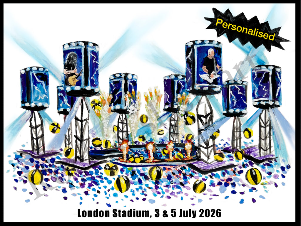 Metallica M72 (Personalised) tour print, with the place and date you saw them
