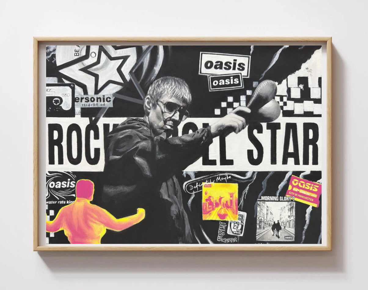 Rock N Roll Star, Oasis live 25 Art Print