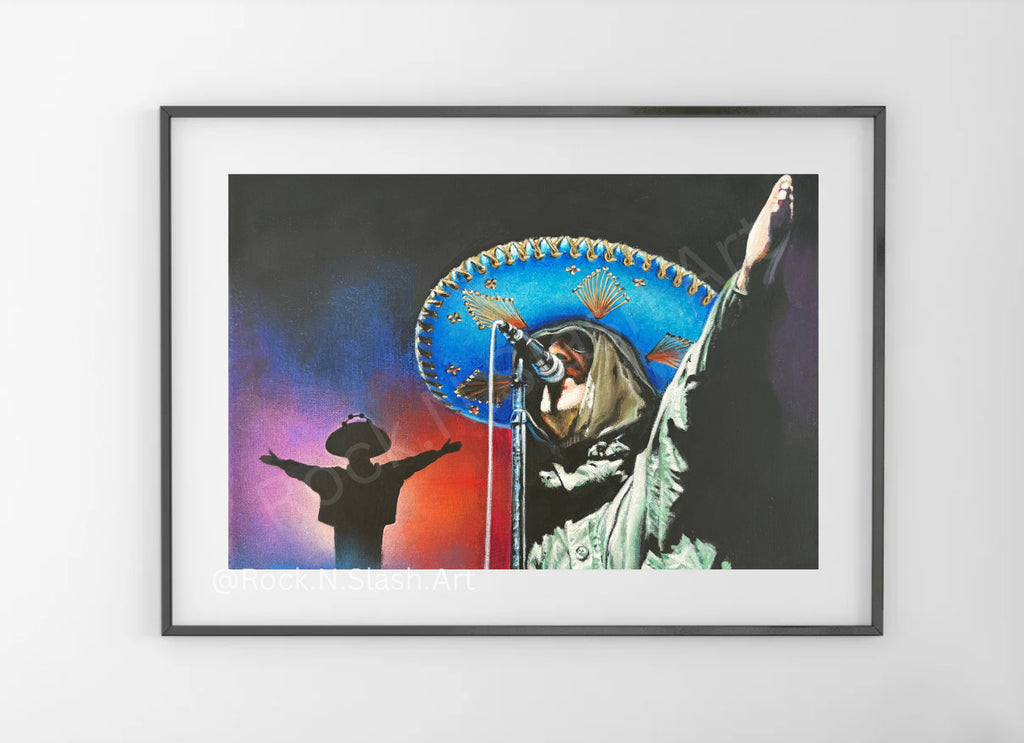 Liam Gallagher in Mexico, Oasis live 25 Art Print