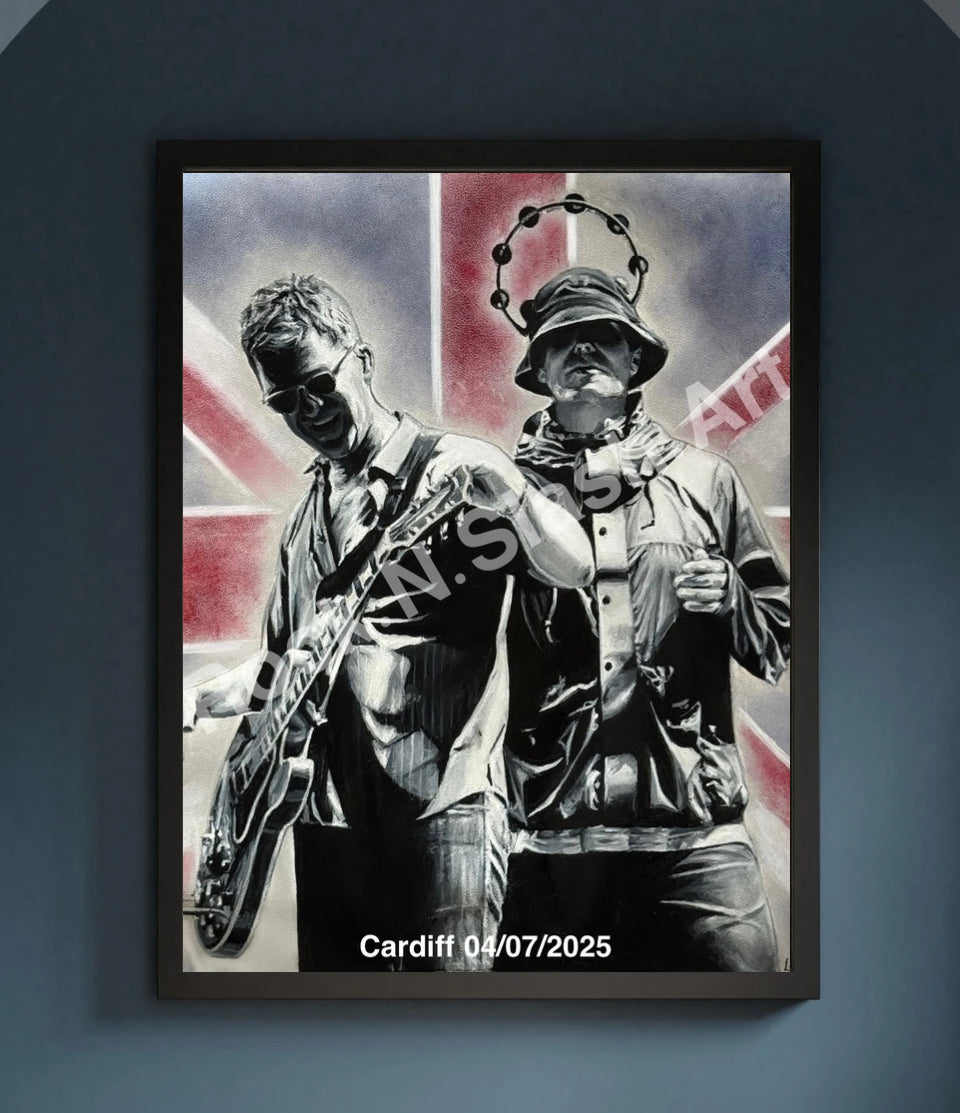 Liam & Noel, Oasis live 25 Art Print (Personalised)