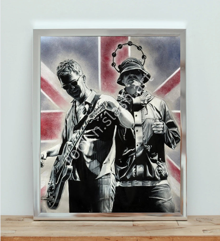 Liam & Noel, Oasis live 25 Art Print (Personalised)