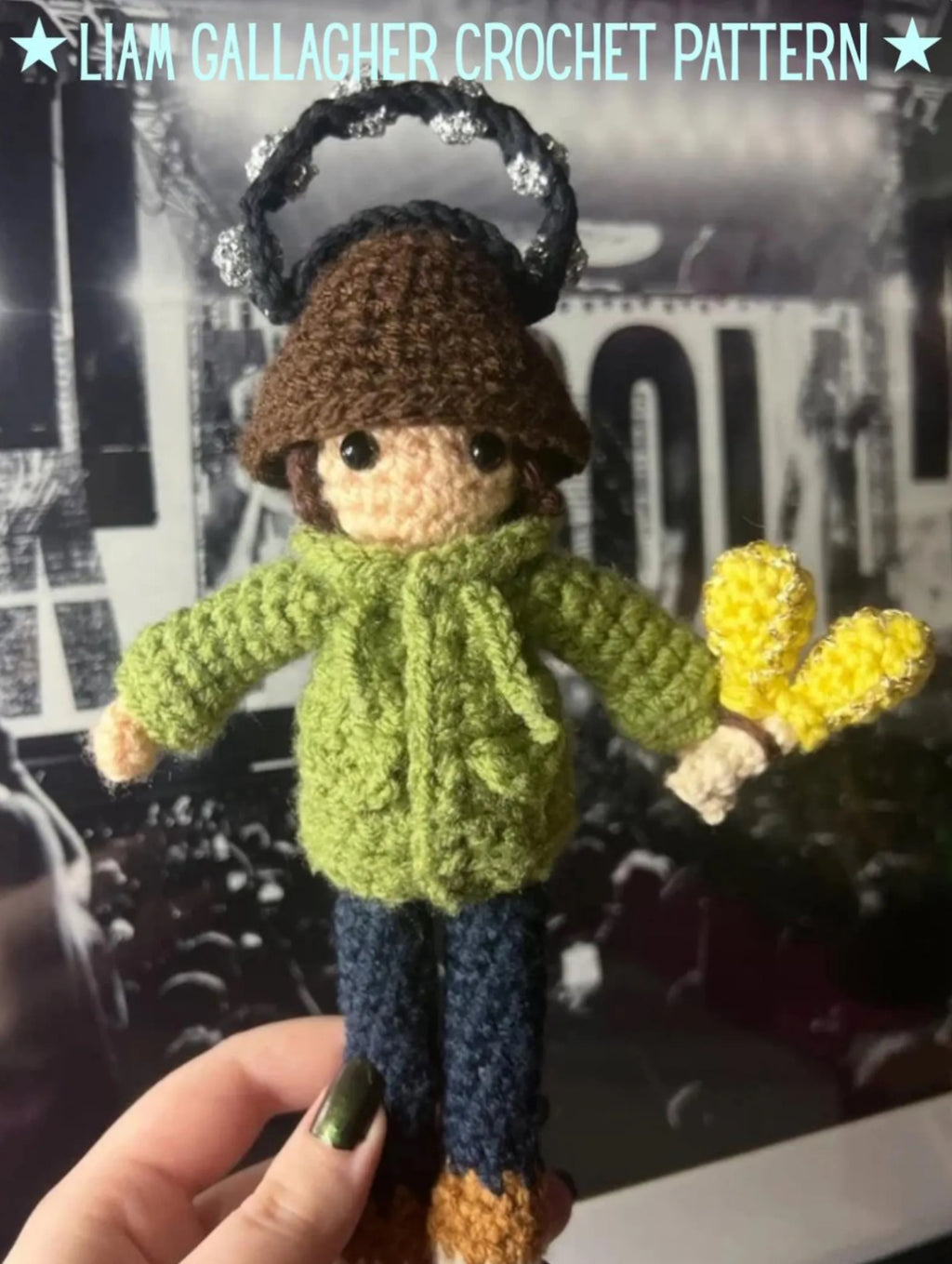 Liam Gallagher crochet pattern PDF